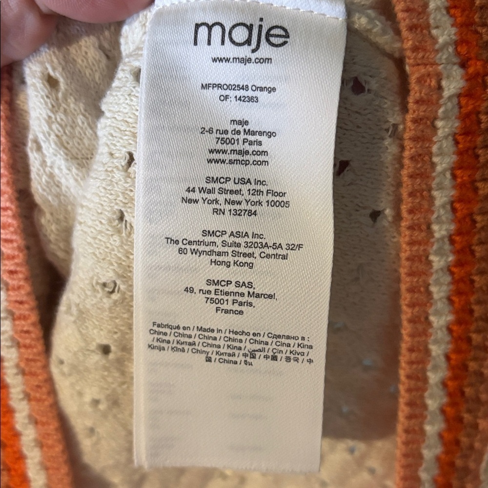 MAJE Roby Floral Crochet Minidress In Jaunes / Oranges-BNWT - Picture 5 of 11